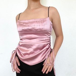 JENN IM’S EGGIE “THAT’S HOT” SATIN BLOUSE